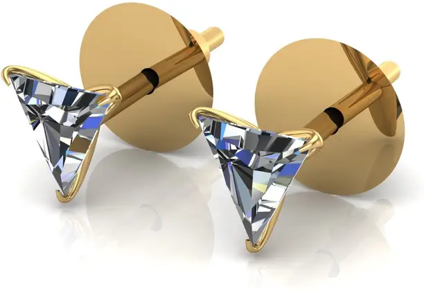 Malabar Gold & Diamonds - Modern Geometric Diamond Studs